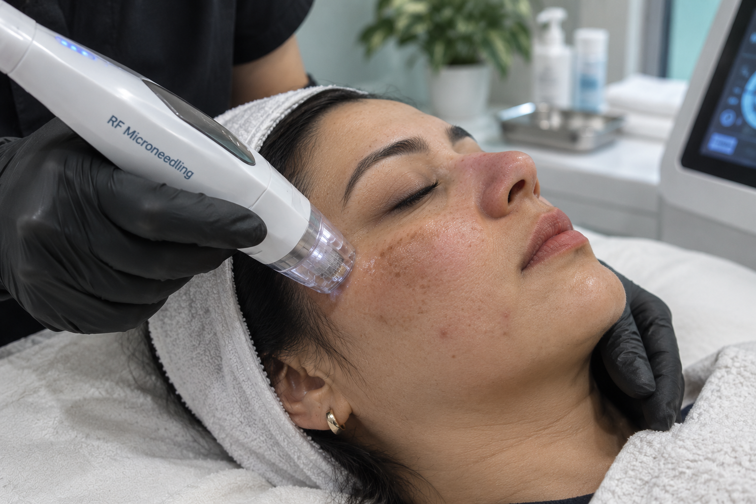 Microneedling treatment session at MediCentre Bolton